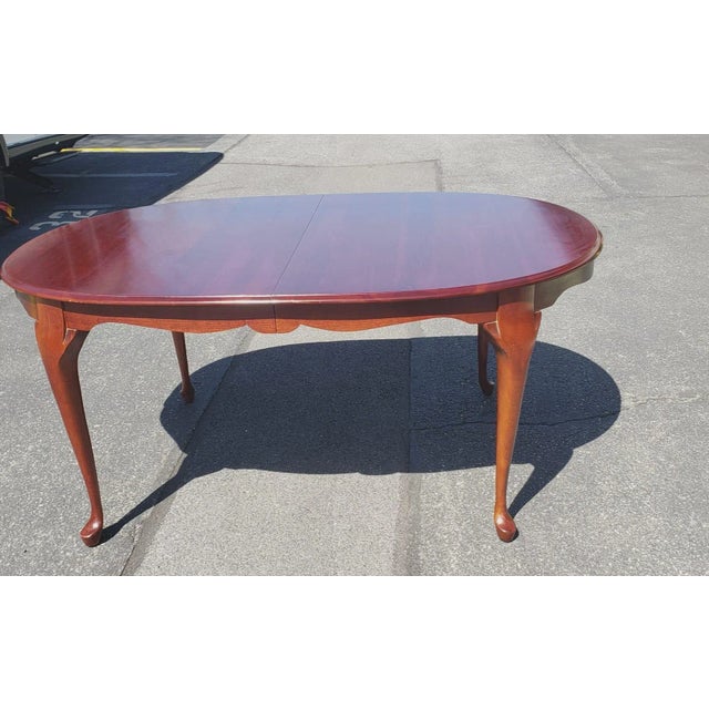 Pennsylvania House Solid Cherry Queen Anne Extention Dining Table For Sale In Washington DC - Image 6 of 9