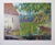 Anton Sipos, "Landscape with Pond" Large original color serigraph, Circa 1980 For Sale