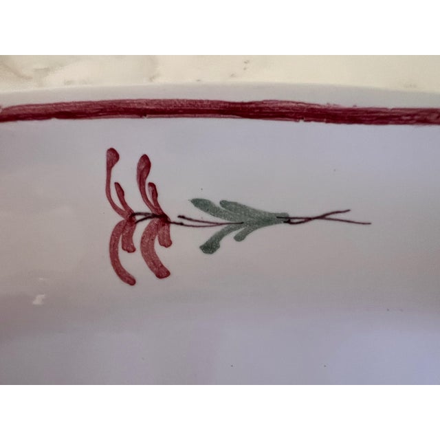 White 1990s French Country Pierre Deux Hot Air Balloon Handpainted Platter by Segries Moushers For Sale - Image 8 of 18