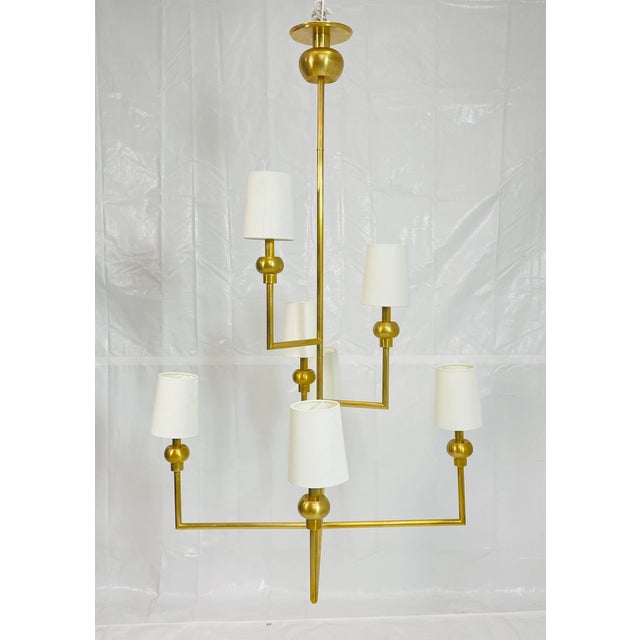 Visual Comfort Paloma Contreras "Comtesse" Brass Chandelier for Visual Comfort Signature For Sale - Image 4 of 18