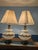 1970s Mid 20th Century Danish Modern Iridescent Gold Trimmed Lamps For Sale - Image 5 of 10