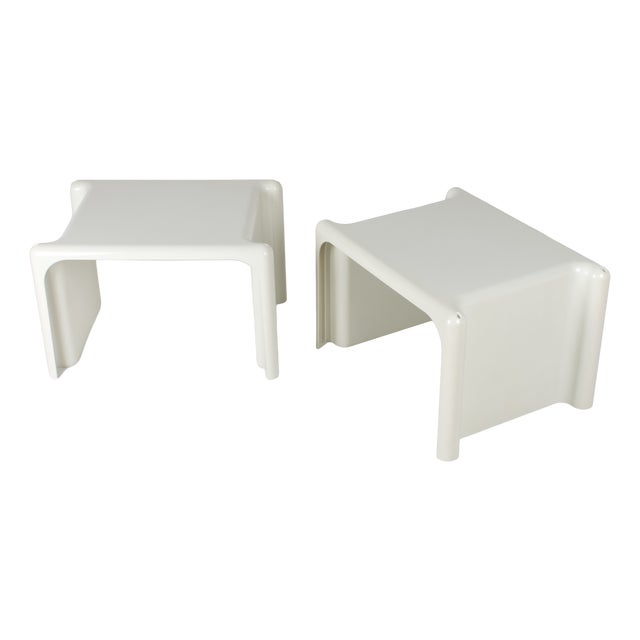 Stackable Side Tables by Giotto Stoppino for Elco, 1970s, Set of 2 For Sale