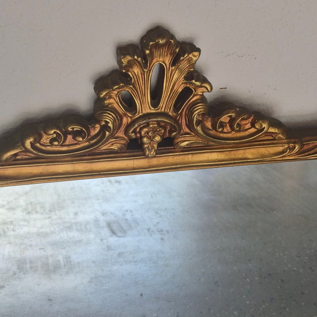 Hollywood Regency Regency Gilt Wall Mirror, 1920s For Sale - Image 3 of 7