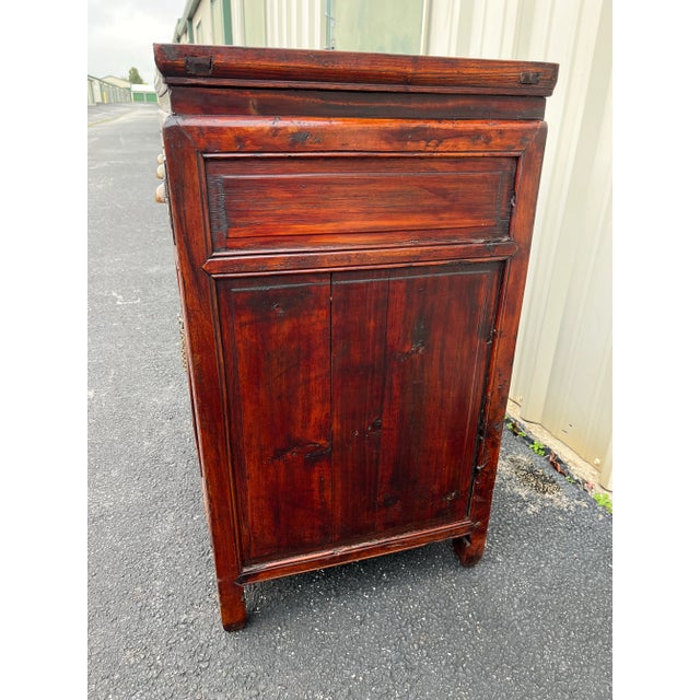 Antique Chinese Rosewood Chest of Drawers or Cabinet- Early 1900s For Sale - Image 9 of 12