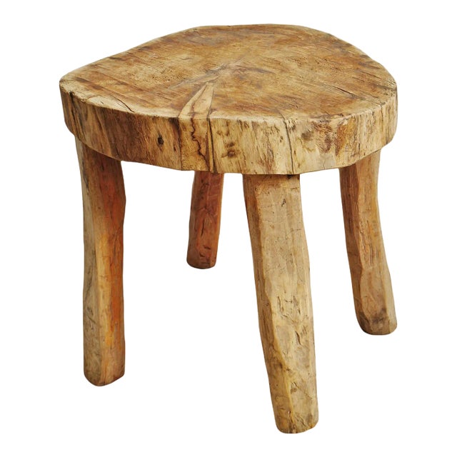 Contemporary Rustic Naga Four Leg Wood Table For Sale