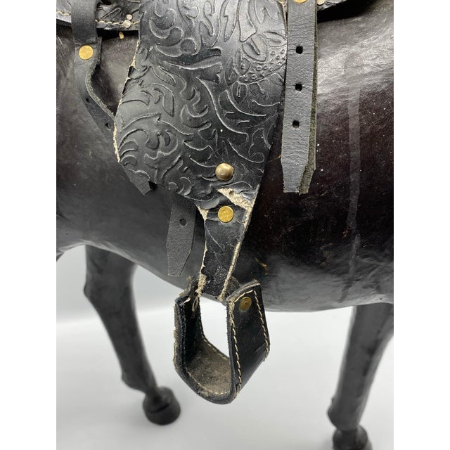 Vintage Leather Horse Figurine Chairish