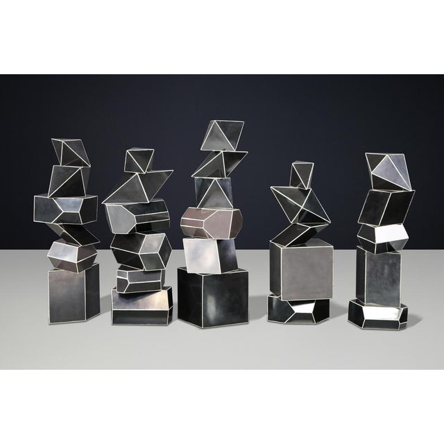 Bauhaus Geometric Bakelite Science Classroom Crystal Models, 1930s, Set of 28 For Sale - Image 9 of 17