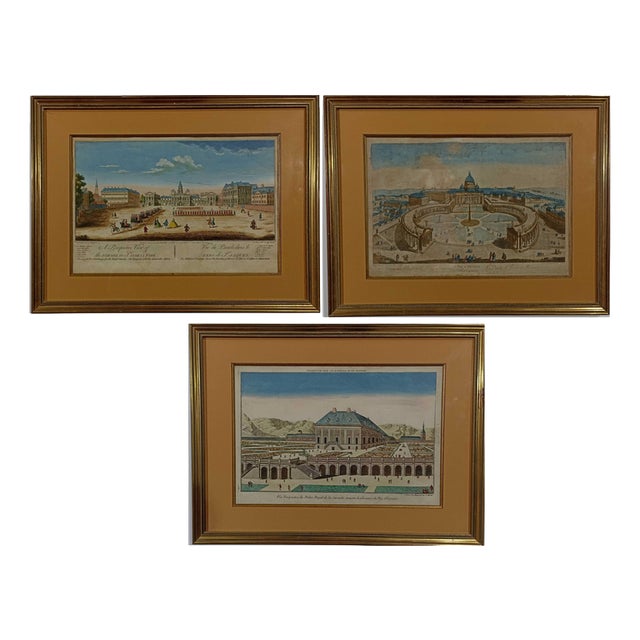 French Landscapes, 19th Century, Engravings, Set of 3 For Sale