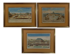 French Landscapes, 19th Century, Engravings, Set of 3