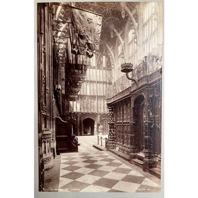 English Antique Photograph of Westminster Abbey Louis the 7th Chapel. C. 1860 Albumen Print. For Sale - Image 3 of 6