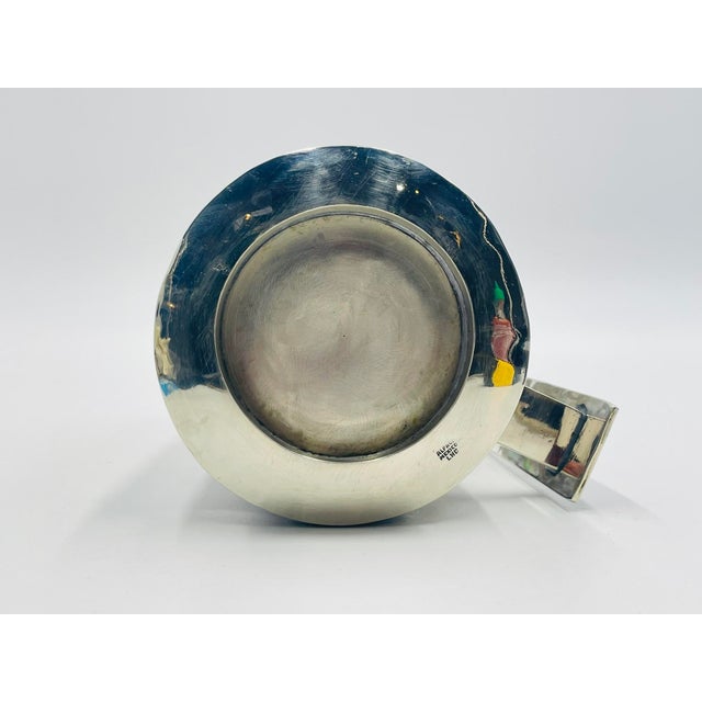 Mid 20th Century Mexican Alpaca Silver & Abalone Shell Pitcher, Signed Lhg For Sale - Image 16 of 17