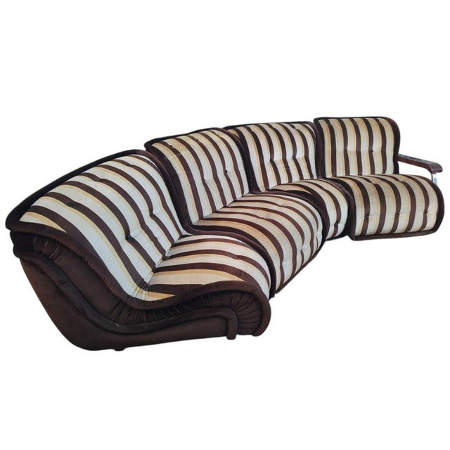 Textile Modular Sofa from Giuseppe Rossi Di Albizzate, 1960s, Set of 4 For Sale - Image 7 of 10