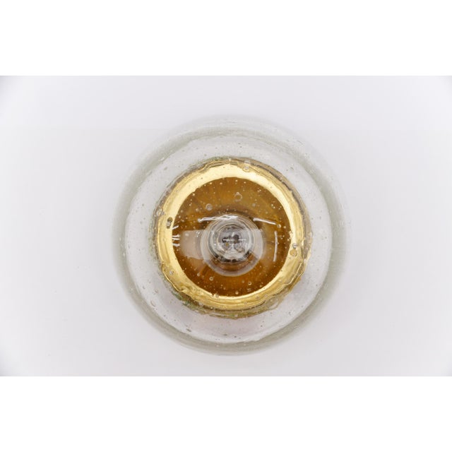 1960s Mushroom Shaped Glass Lamp in Gold, Germany, 1960s For Sale - Image 5 of 11