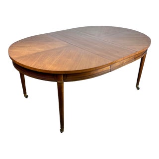 Mid Century Modern Era Oval Walnut Dining Table by Heritage-Henredon For Sale