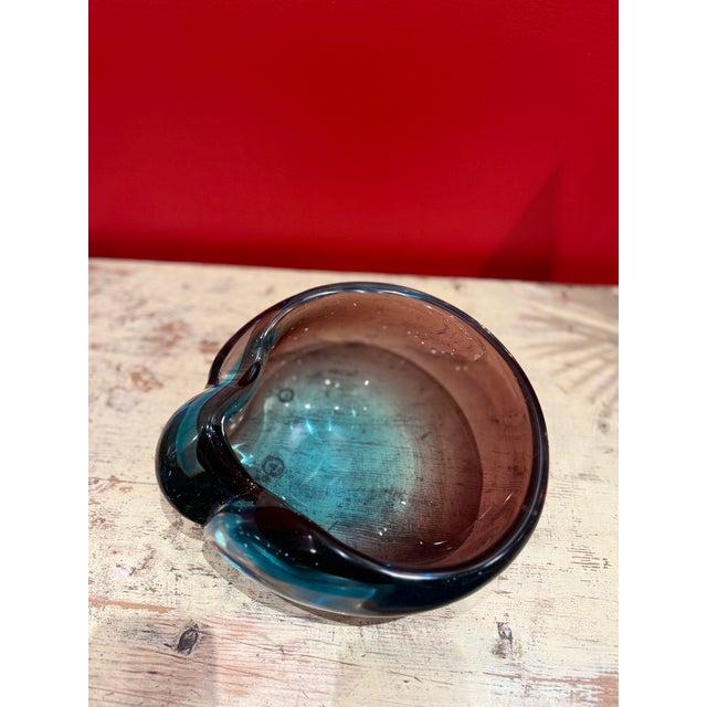 Mid 20th Century Italian Murano Glass Sculptural Bowl For Sale - Image 4 of 4