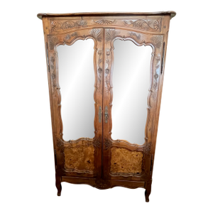 French Provincial Style Glass Front Cabinet