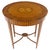 Fine Inlaid Oval Top Adams Style Tapered Legs Lamp Side Table Stand MINT