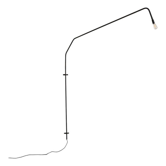 French Artisan-Made Iron Potence Wall Light, 1960s For Sale