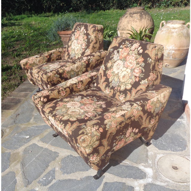 Brown Set of Vintage Armchairs by Nino Zoncada, 1950s For Sale - Image 8 of 18