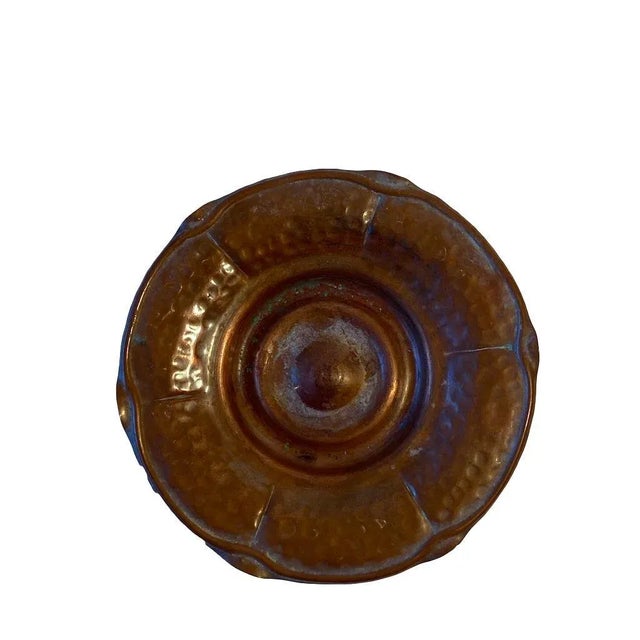 1940s 1940s Arts & Crafts-Style Copper Detailed Plate For Sale - Image 5 of 7