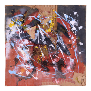 Jute Nebula - 3d Abstract Expressionist Mixed Media on Cardboard by Ricardo De Silva