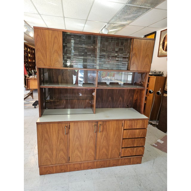 Vintage Mid-Century Japanese Teak Hutch | the Ultimate Home Bar For Sale - Image 18 of 18