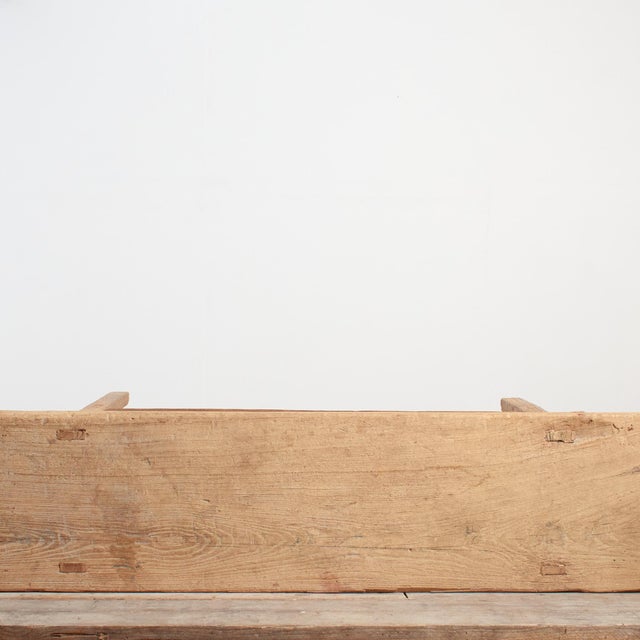 Antique Rustic Elm Console Table For Sale - Image 9 of 10