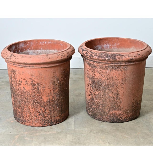 English Pair of Large 20th Century Terracotta Planters For Sale In Baton Rouge - Image 6 of 11