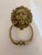 Art Deco Vintage Brass Lion Head Door Knocker For Sale - Image 3 of 3