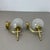 Minimalist Brass and Glass Ball Wall Light Sconces, Italy 1970s, Set of 2 For Sale - Image 9 of 17