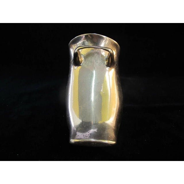 Brass Antique 19th Century Spanish Conquistador Brass Equestrian Etched Stirrup Shoes For Sale - Image 8 of 10