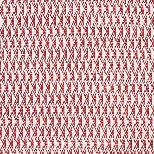 Sample - Schumacher Greenpoint Fabric in Red For Sale