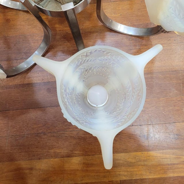 Pendant Light in Glass and Nickel-Plated Metal from Atelier Petitot Paris, 1930s For Sale - Image 17 of 18