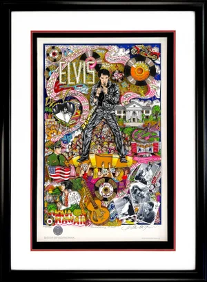 Charles Fazzino, Remembering Elvis (Signed 3d Mixed Media Serigraph)