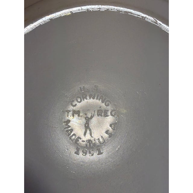 White Vintage 1951 Corning White Milk Glass Serving Bowl, Dated Usa Mark For Sale - Image 8 of 8