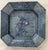Mid 19th Century Antique Japanese Blue and White Octagonal Plate With Iris Motif For Sale - Image 5 of 14
