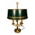 Late 19th Century French Empire Bouillotte Tole-Painted Lamp With Swan Finial, Circa 1890 For Sale