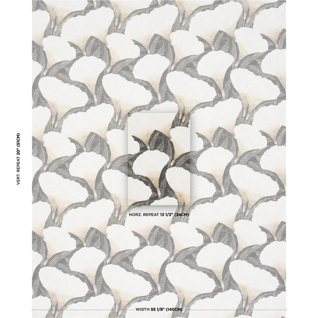 Inspired by an archival print, Constance is a delicate ginkgo leaf design with an Art Deco flair. Printed on mid-weight...