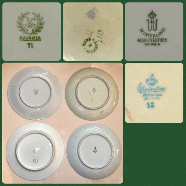 12 Piece Bavarian Dessert Plate Collection – Late 1800s to Mid-20th Century For Sale - Image 9 of 10