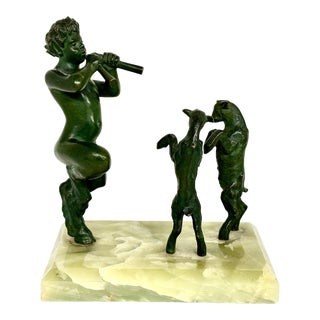 Pan Playing the Flutes to Dancing Goats For Sale