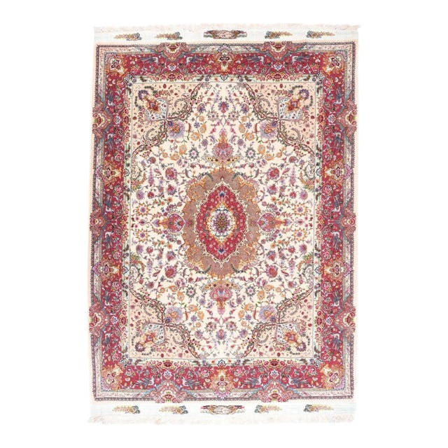 Extremely Fine Tabriz Rug 5'1'' X 7'3'' For Sale