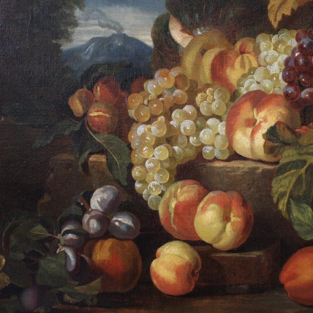 Italian Artist, Still Life with Fruit, 1670, Oil on Canvas, Framed For Sale - Image 9 of 16