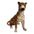 Vintage Italian-Style Glazed Ceramic Leopard Floor Sculpture For Sale