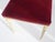 French Louis XVI Style Wooden Bench with Red Velvet, 1960s For Sale - Image 6 of 8