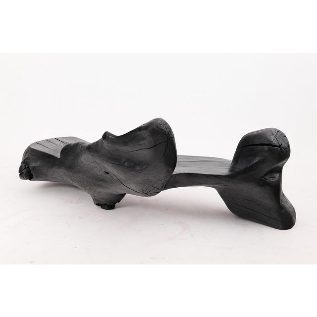 Sculptural Charred Wood Bench by Logniture For Sale - Image 12 of 18