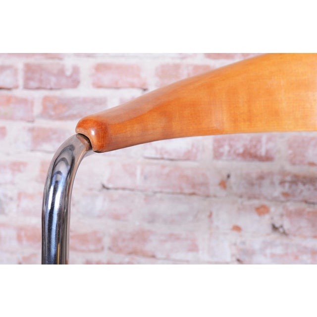 Bauhaus Armchair in Beech by Ladislav Žák, 1930s For Sale - Image 6 of 12