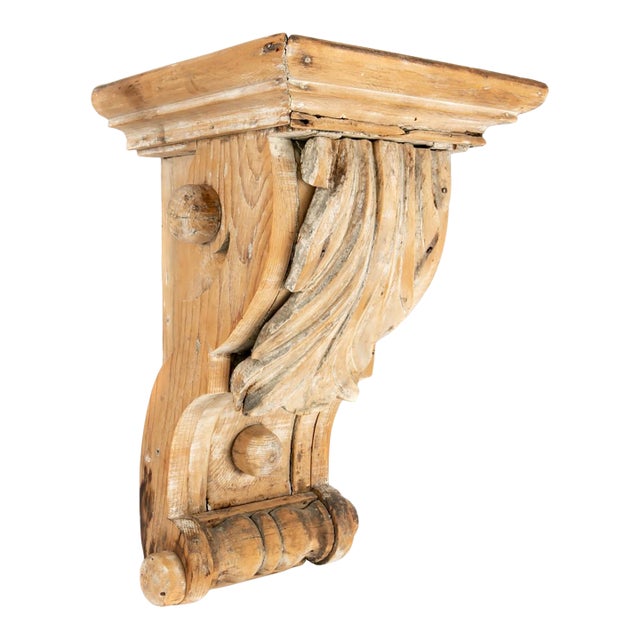 Antique Architectural Hand-Carved Classical Revival Style Corbel For Sale