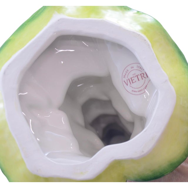 2000 - 2009 Vietri Italian Ceramic Frogs 12" Candlestick For Sale - Image 5 of 5