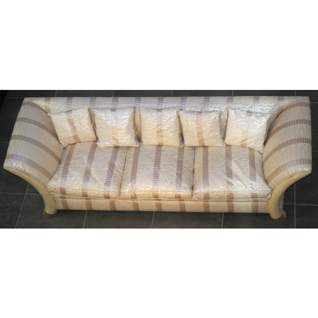 Colonial Style Sofa and Armchair with Saber-Shaped Resin Feet, Italy, 1970s, Set of 2 For Sale - Image 6 of 18