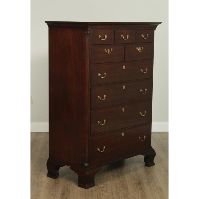 Chippendale Kindel Winterthur Collection Mahogany Chippendale Style High Chest For Sale - Image 3 of 13